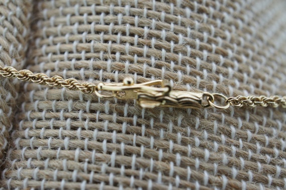 Solid Gold 14k Italian Twisted Design Chain Neckl… - image 4