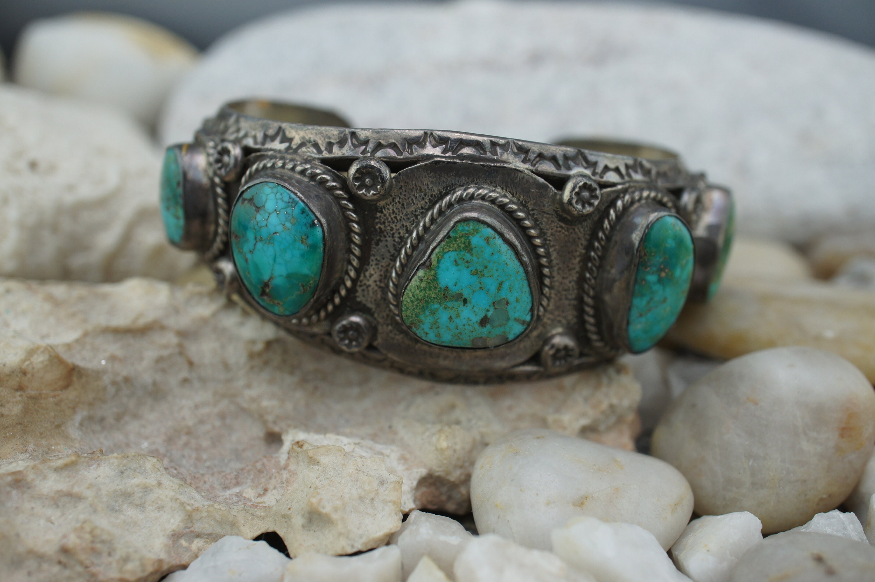 アクセサリー vintage turquoise silver925 bangle R.T. 925 Sterling Silver Bracelet Turquoise Stone Bangle