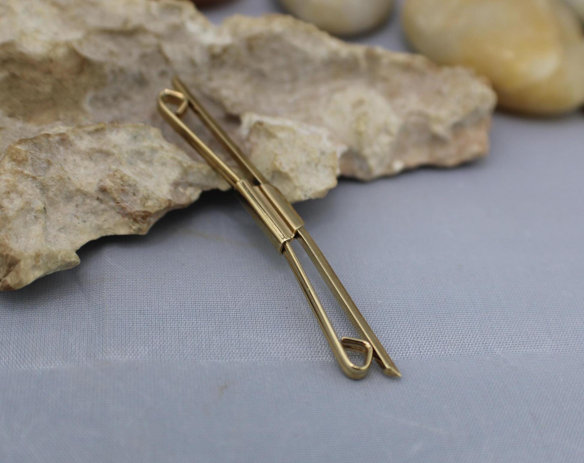 Vintage Jewelry Art Deco Silver-tone Gold-tone Tie Clip Set of 7