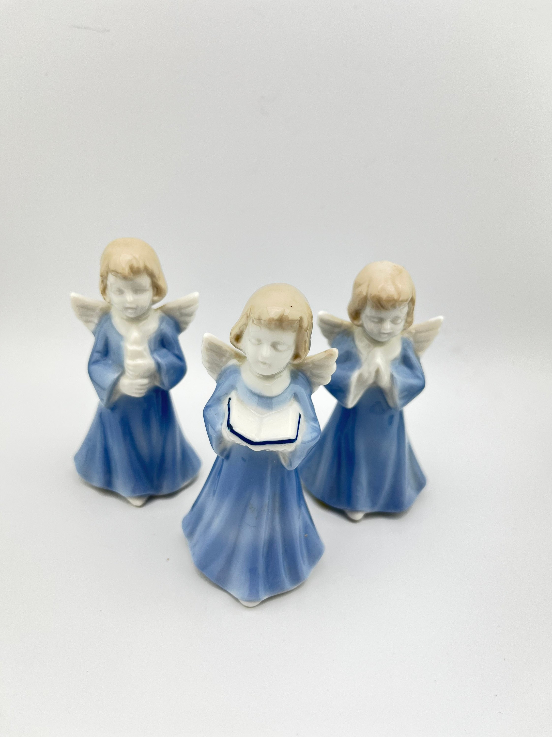 ヴィンテージ ローマ天使 子供用フィギュア 3 個セット 磁器製 日本製