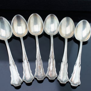 Vintage Sterling Silver 800 Serving Tea Coffee Spoons Silverware Flatware Piece 5 1/4&#39;&#39; Long 105 Grams Set HST