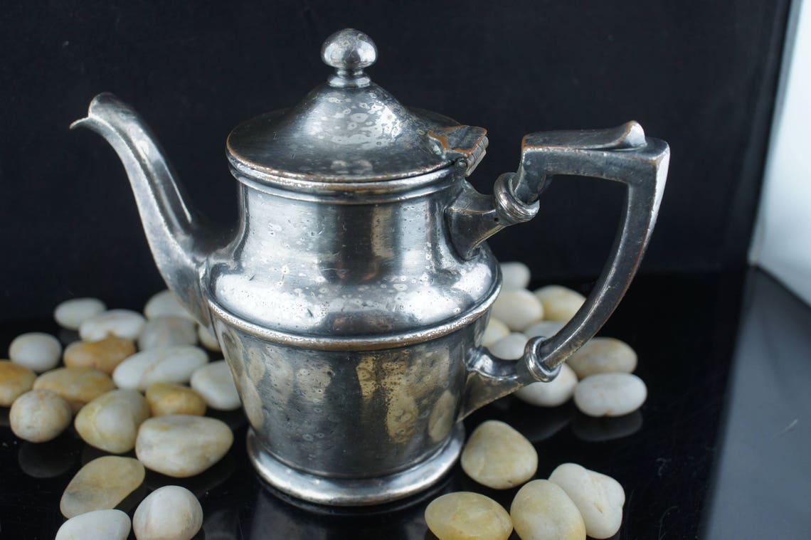 Antique Silver Victorian Silver Soldered TEAPOT International Etsy