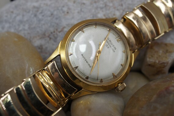 14k Gold Vintage Gruen Precision 23 Autowind Auto… - image 3