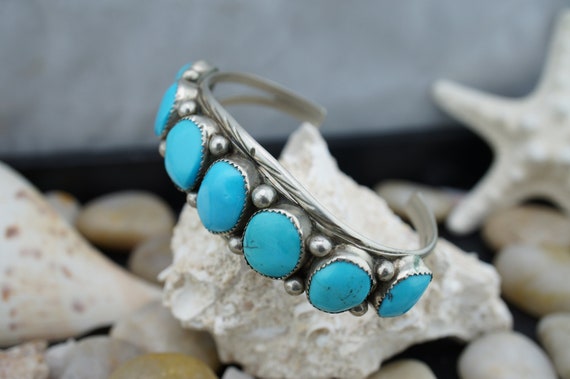 Navajo Artist Laura J Dabbs Kingman Turquoise & Sterling