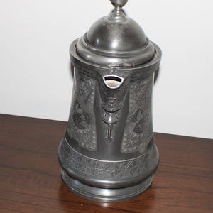 Antique Derby Silver Co. Victorian Quadruple Silver Plate Ice Pitcher W/ Ceramic Liner #2021 RARE