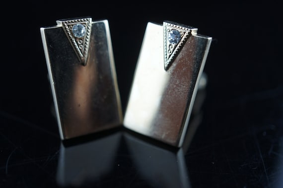 Boutons De Manchette Vintage SWANK Monogrammés 'B' - Clip Et Boutons - Occasion