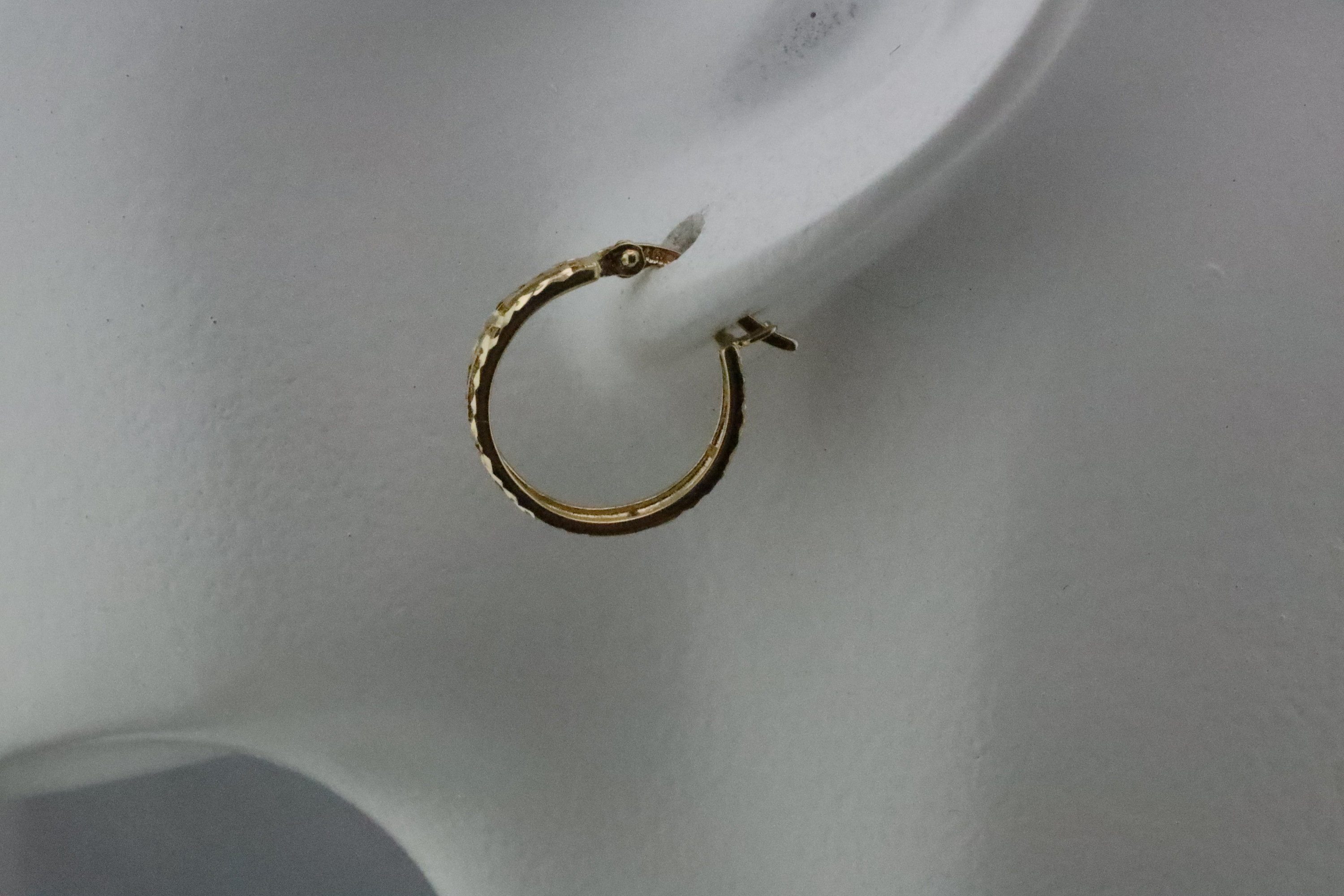 14k Solid Gold Arpas Earrings Ring Yellow 5/8