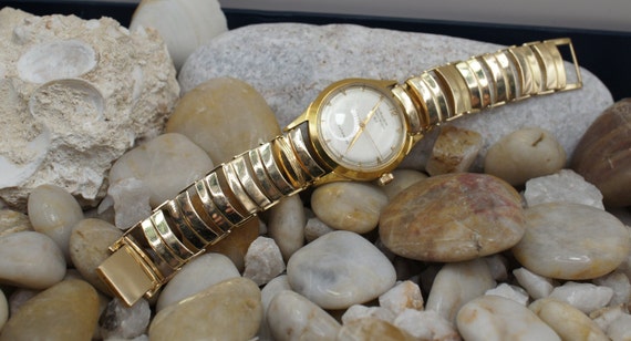 Montre Automatique Homme Gruen Precision - Cadran Or 14 Carats - Vintage Occasion
