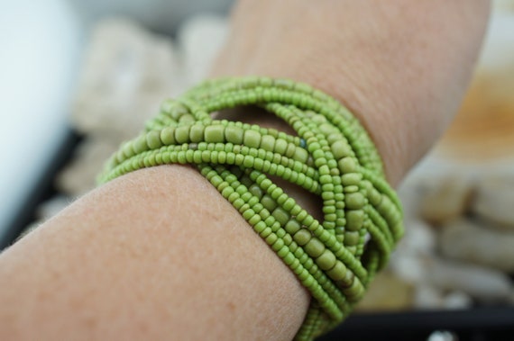 Bracelet Green Stones Art Deco Jewelry Dimensionl… - image 5