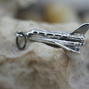 Plata de ley 925 Vintage Art Deco Avión Colgante Minimalista Modernista Art Deco *503