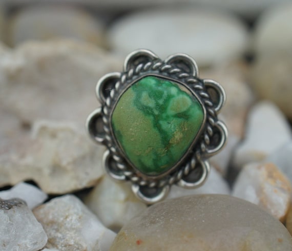 925 Sterling Silver Ring Native American Size 6 3… - image 2