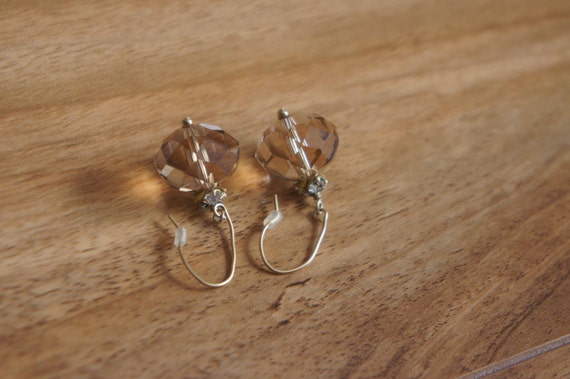 Natural clear quartz earrings handmade gemstone e… - image 5