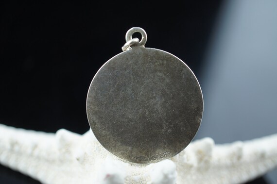 Sterling Silver Charm Pendant WM Birthday Disc be… - image 4