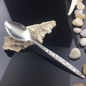 Vintage International Silver Sterling Silver 925 Manufacturer Status 1965 Pattern Valencia Serving Salad Big Spoon Silverware Flatware piece
