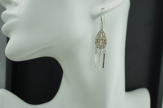 Orecchini A Goccia In Argento Sterling 925 Con Filigrana – Stile Vintage, Peso 2,3 G – Regalo Ideale Per Donna - 2
