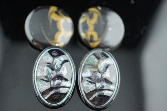 Art Deco Jewelry  Earrings Vintage pierced stud e… - image 1