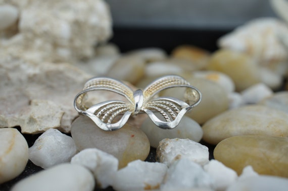 925 Sterling Silver A*D Bow Butterfly Vintage Jew… - image 5