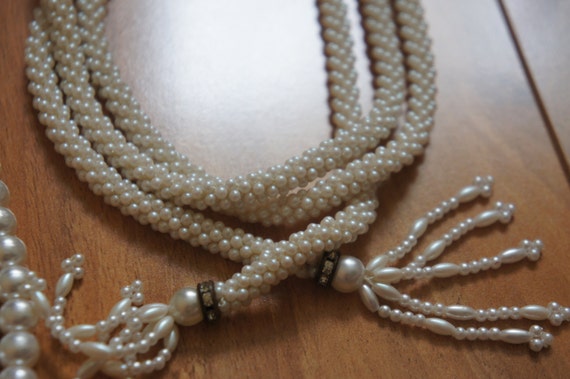 Estate Vintage Jewelry Necklace Set  Beaded  Hand… - image 4