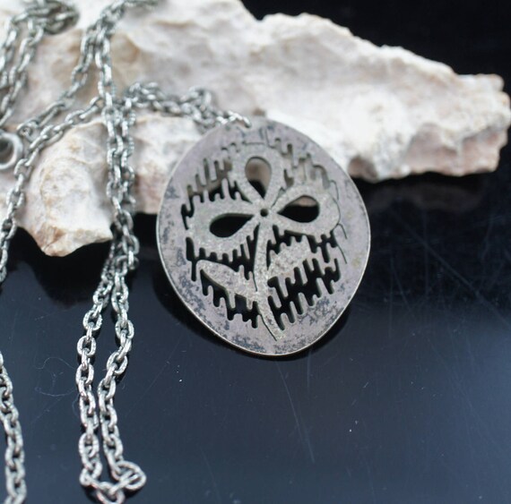 Collier Pendentif En Argent Massif Filigrane Trèfles - Bijou Vintage, Occasion