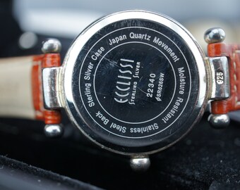 Vintage ECCLISSI Sterling Silver 925 Case Japan Quartz Movement