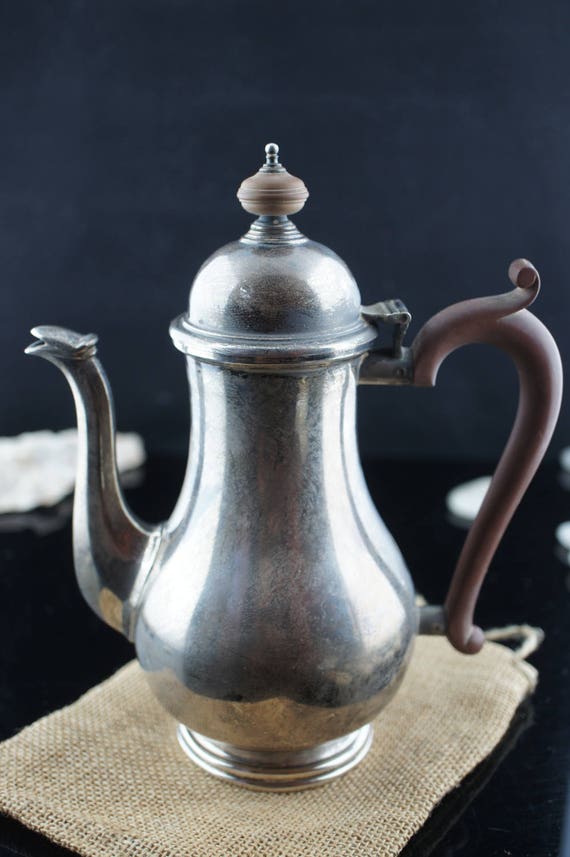 Vintage Sterling Silver Antique Georgian Style Silver Coffee / Tea