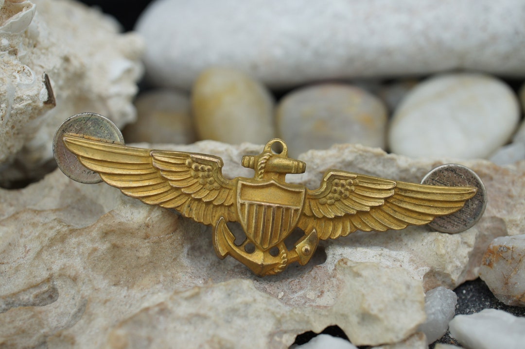 Original 1/20 10K Gold on Sterling Silver WW2 USMC Pilot Wings - Etsy