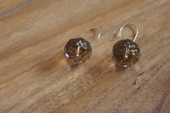 Natural clear quartz earrings handmade gemstone e… - image 3