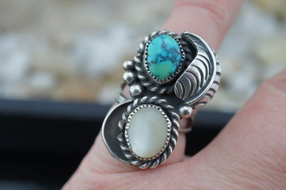 925 L.X. Sterling Silver Ring Native American Ind… - image 4
