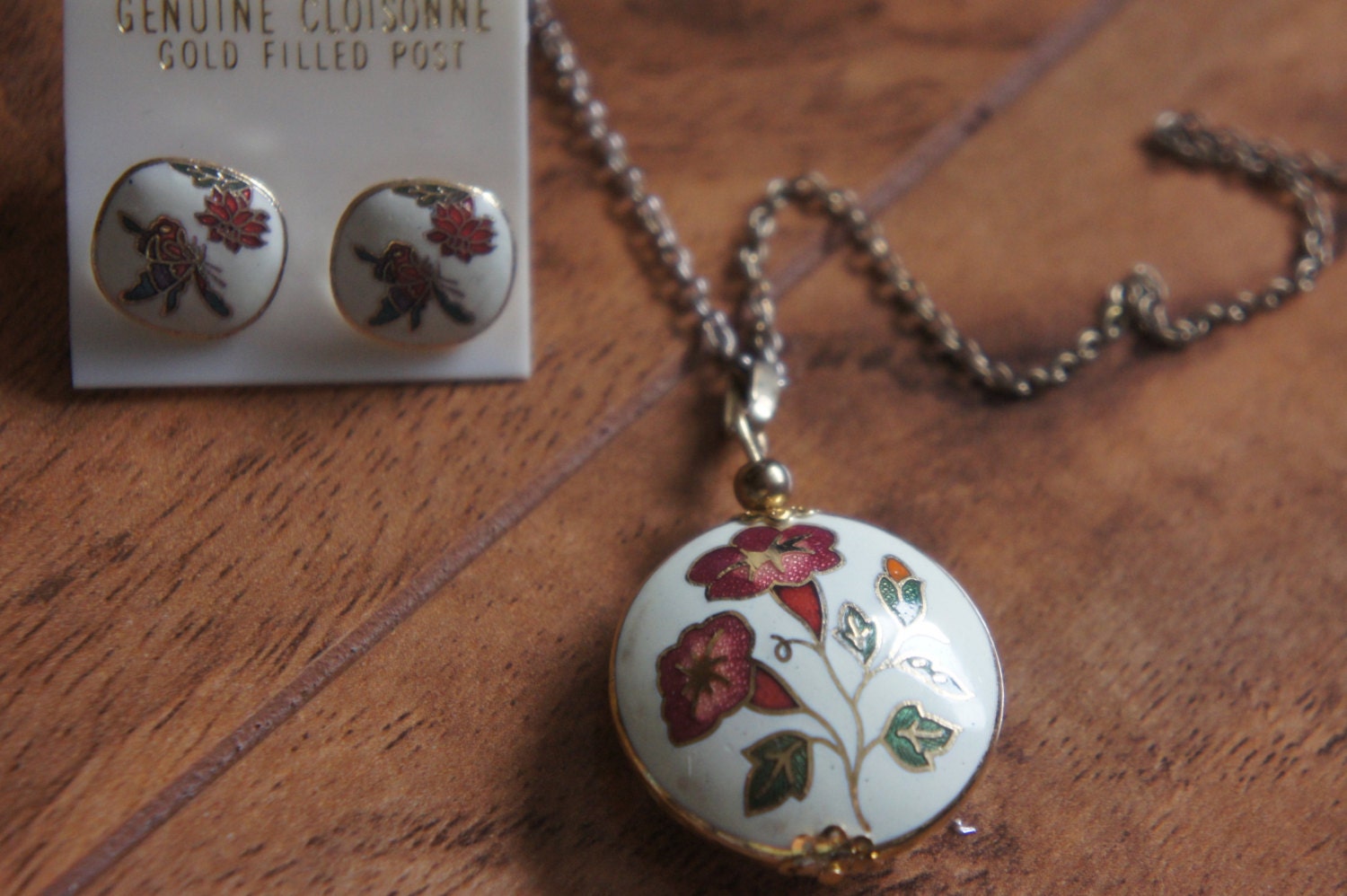 Estate Vintage Jewelry Chain Necklace Set Earrings Gold Etsy