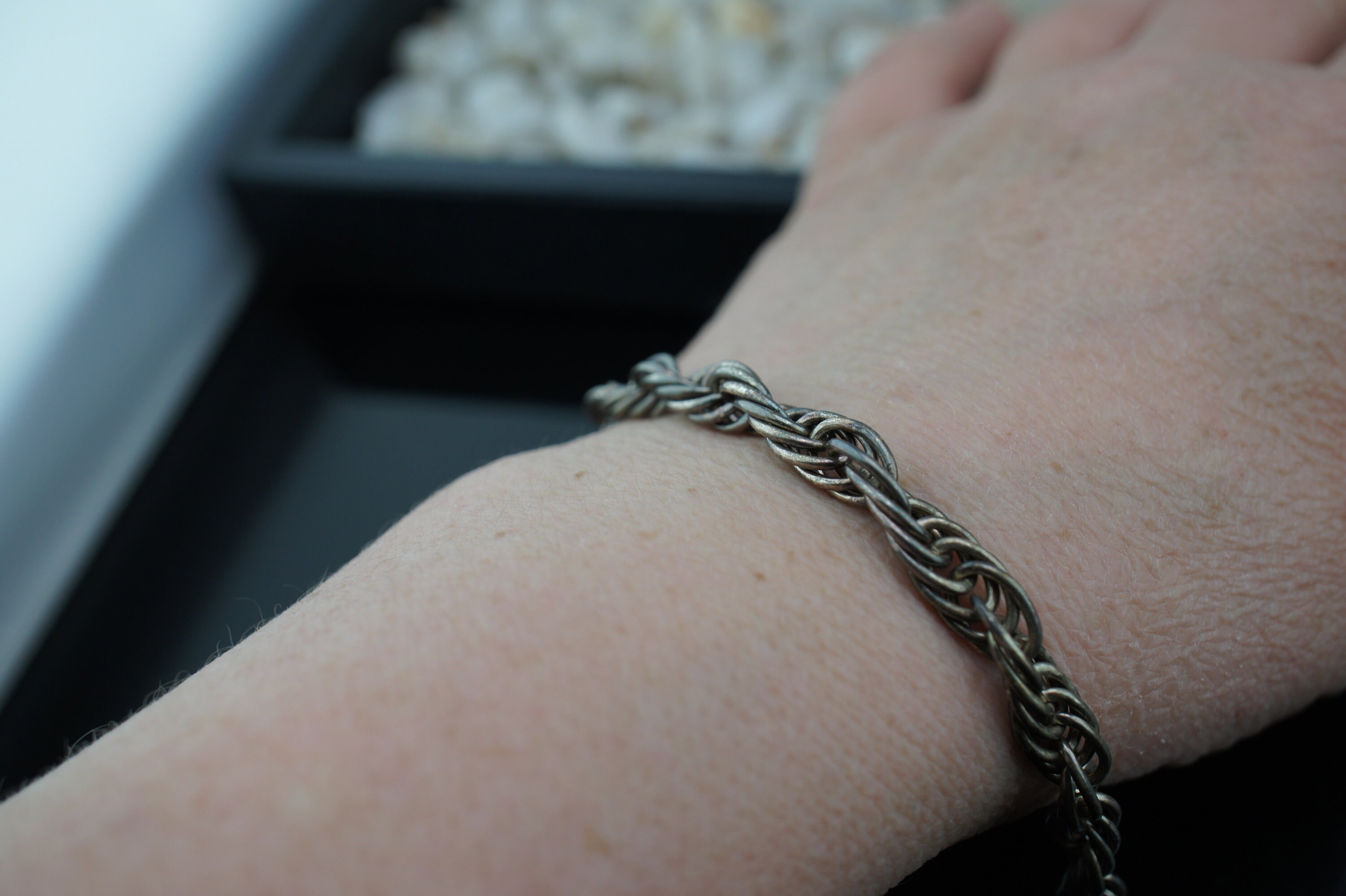 Vintage Art Deco Bracelet Sterling Silver 925 Twisted Design Vintage Art Deco Bracelet Sterling Silver 925 Twisted Design