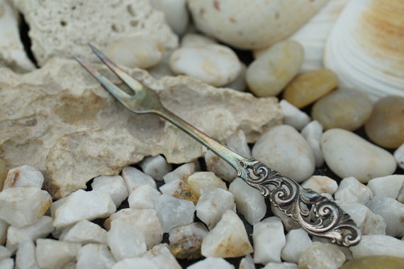 Vintage Sterling Silver Pickle / Olive Fork Marthinsen 830S NM
