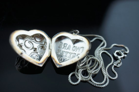 Medaglione Cuore In Argento 925 Con 2 Finestre Per Foto – Catena 45,7 Cm – In Regalo Confezione Regalo – Gioiello Ricordo Per Donna