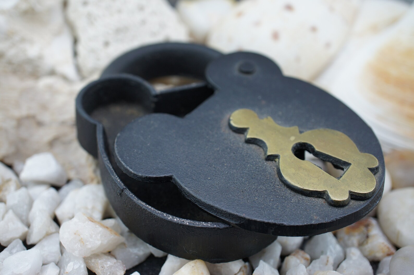 Vintage Wilton Cast Iron Trinket Box Lock Padlock Shape No Key Etsy