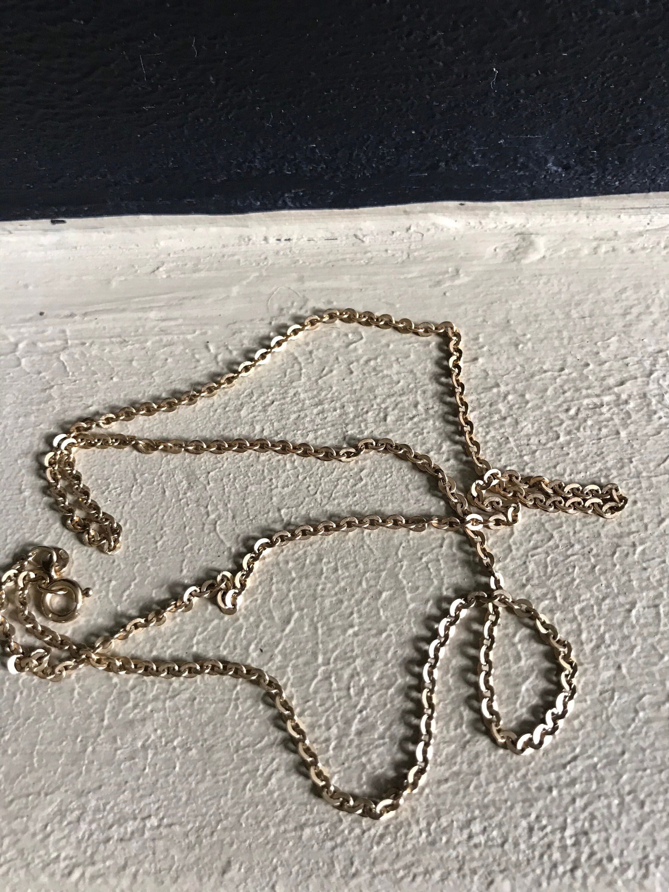 Solid Gold 750 18K Yellow Gold Necklace 
