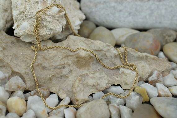 Solid Gold 14k Italian Twisted Design Chain Neckl… - image 6