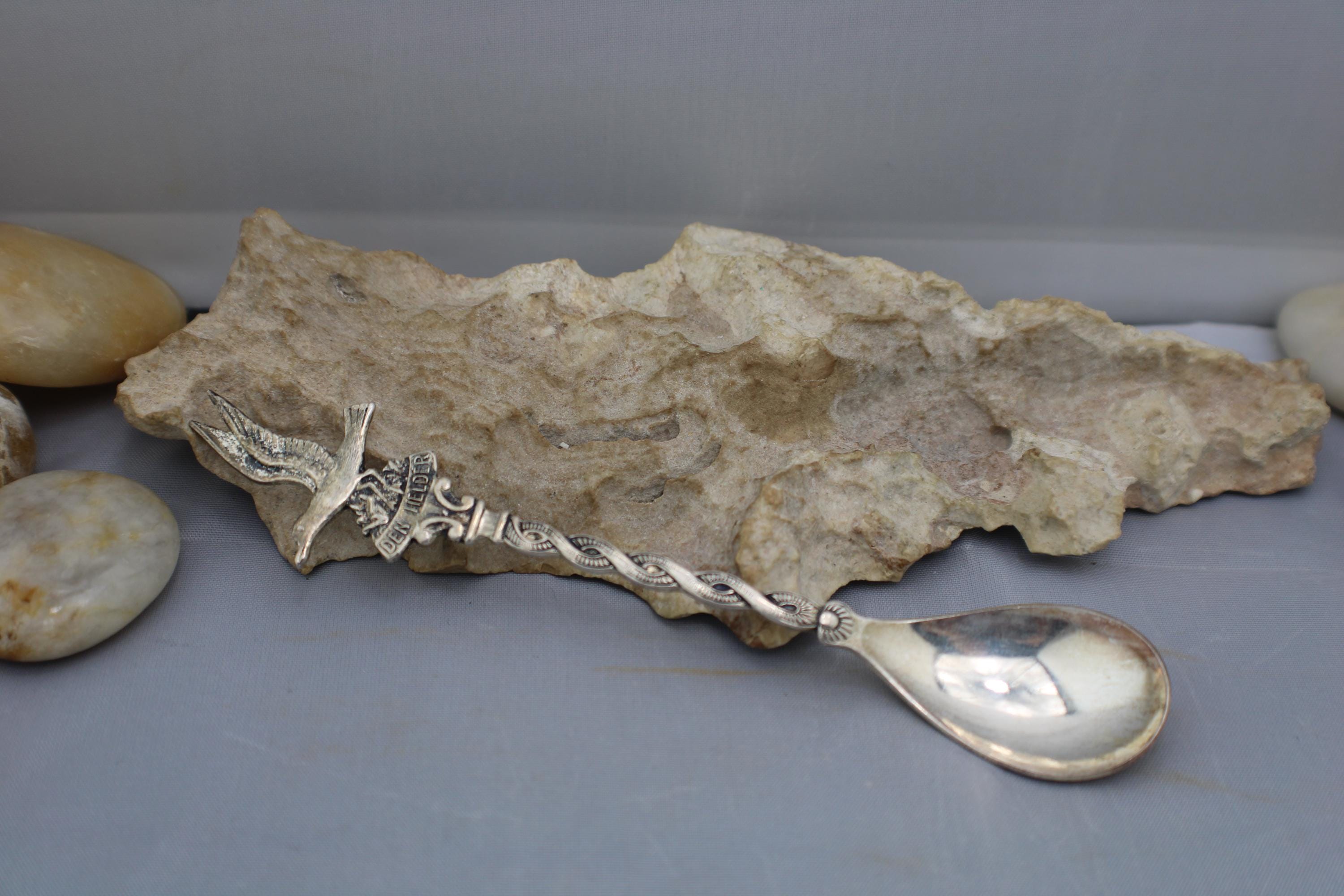 Vintage Souvenir Silverplate Spoon Den Helder, Zilverstad Pleet,  Netherlands, 5'' Sugar Tea Collection Collectible so429