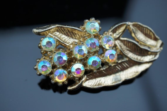 Art Deco Jewelry leaf branch flower brooch circa … - image 4