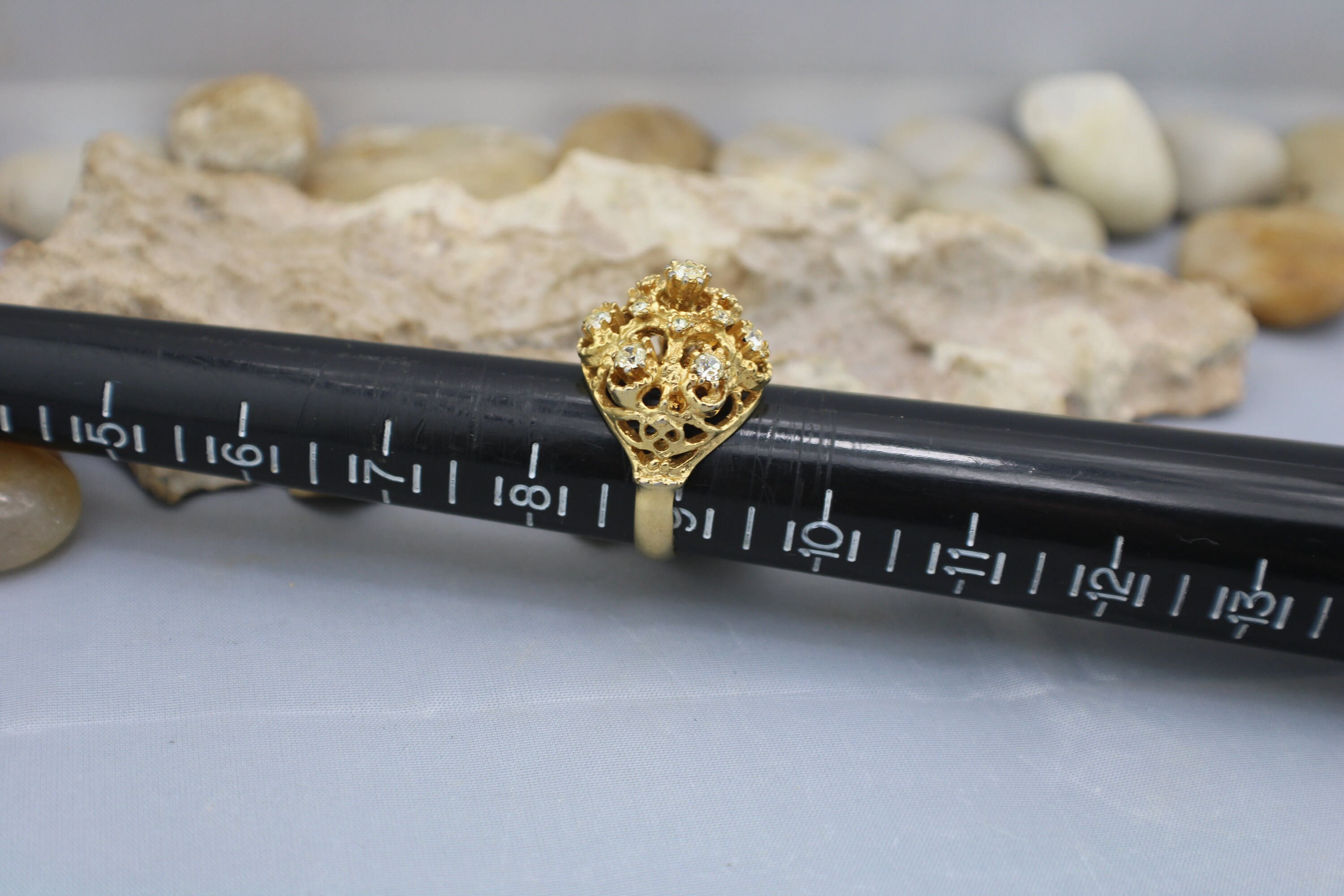 Vintage 18KT HGE ESPO Gold Plated Ring Size 9 With Clear Vintage 18KT HGE ESPO Gold Plated Ring Size 9 With Clear
