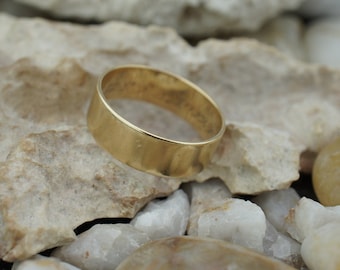 Solid Gold 14K Wedding Band Ring Engagements Vintage Masonic