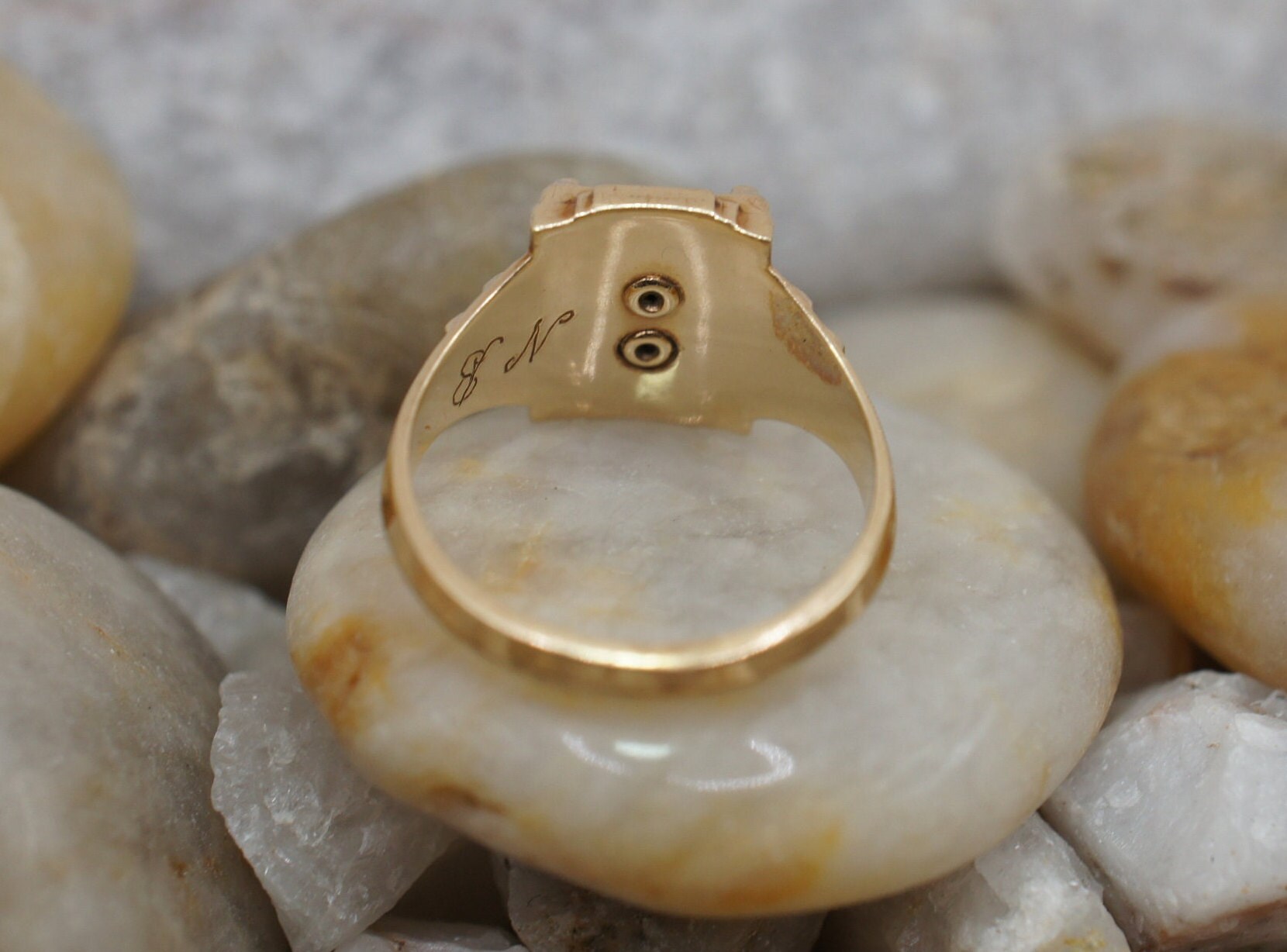 14K Solid Gold Yellow North Central 1969 Ring Signet Size 14K Solid Gold Yellow North Central 1969 Ring Signet Size