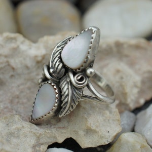 925 Sterling Silver D Size 6 1/4 Band Shell Leaves Wide Deco Jewelry Vintage Art Deco Minimalist *516