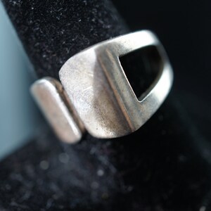 Art Deco Jewelry Vintage ring  handmade 925 Sterling Silver 9.5 circa minimalist q101