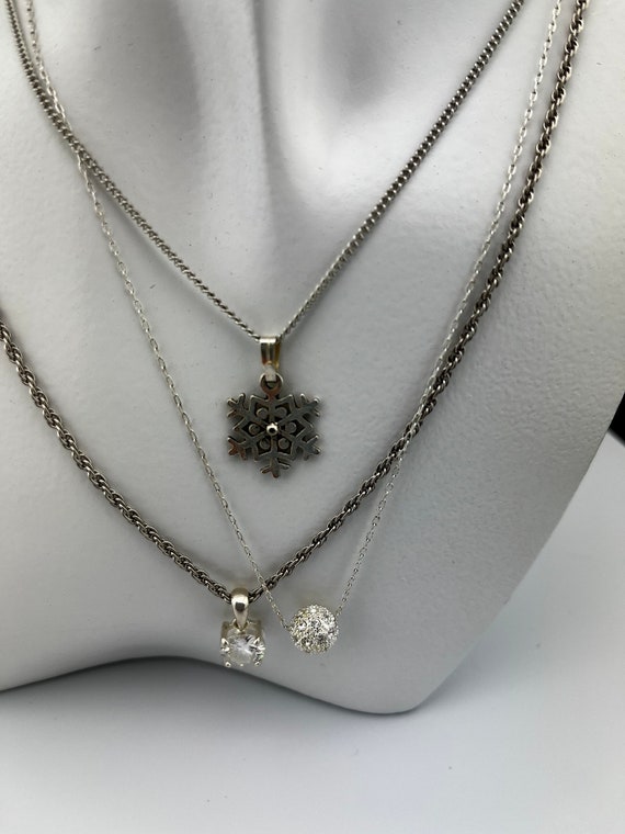 Vintage Art Avon necklace chain chains set 3 silv… - image 2