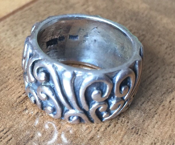 Vintage Sterling Silver 925 Filigree Ring Solid Band Size 6 or - Etsy