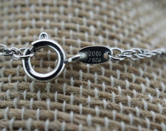 Chaîne Maille corde 45 cm x 2 mm En Argent Massif 925/1000