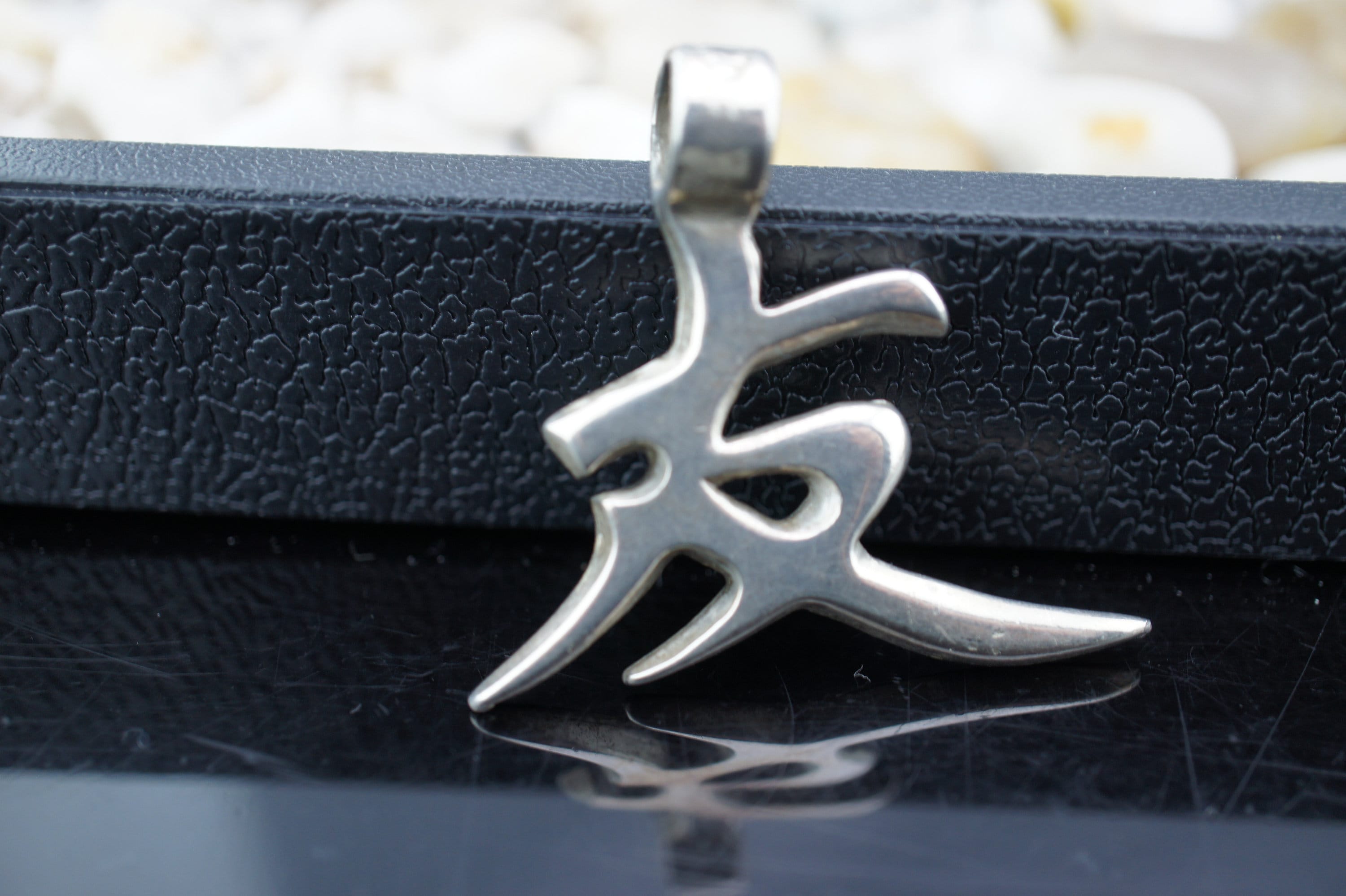 Silver Pendant Zik Zok Asian Pendant Symbol Necklace Art Silver Pendant Zik Zok Asian Pendant Symbol Necklace Art