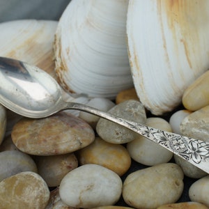 Vintage Sterling Silver 925 Serving Tea Spoon Silverware Flatware Piece lion Stamp 5 3/4&#39;&#39; Long 20 grams HST