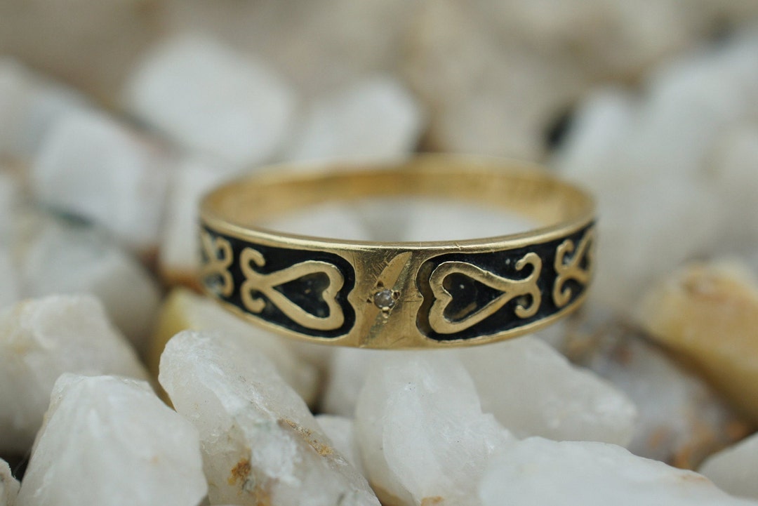 Solid Yellow Gold 14K JTC 969 Made by Zales Engraved Ornament Etsy