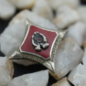 925 Art Deco Jewelry Brooch Pin Service Auxiliary Hospital E.W. Sparrow Badge Sterling Silver sa599