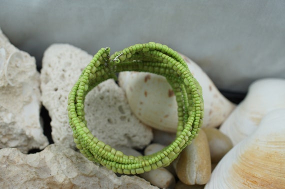 Bracelet Green Stones Art Deco Jewelry Dimensionl… - image 3